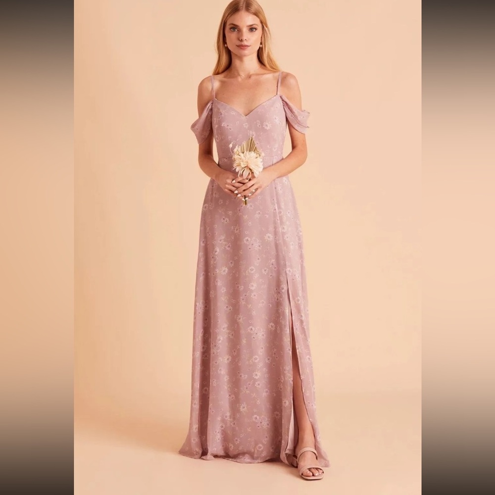 Birdy Grey blush floral bridesmaid/guest wedding dress size M. NO SLEEVES